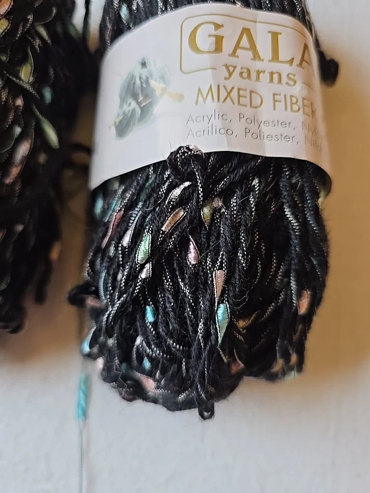 Cinta de fibra mixta Gala hilo de encaje negro rosa verde azul 110 gr/3,8 oz Foto 2 de 4