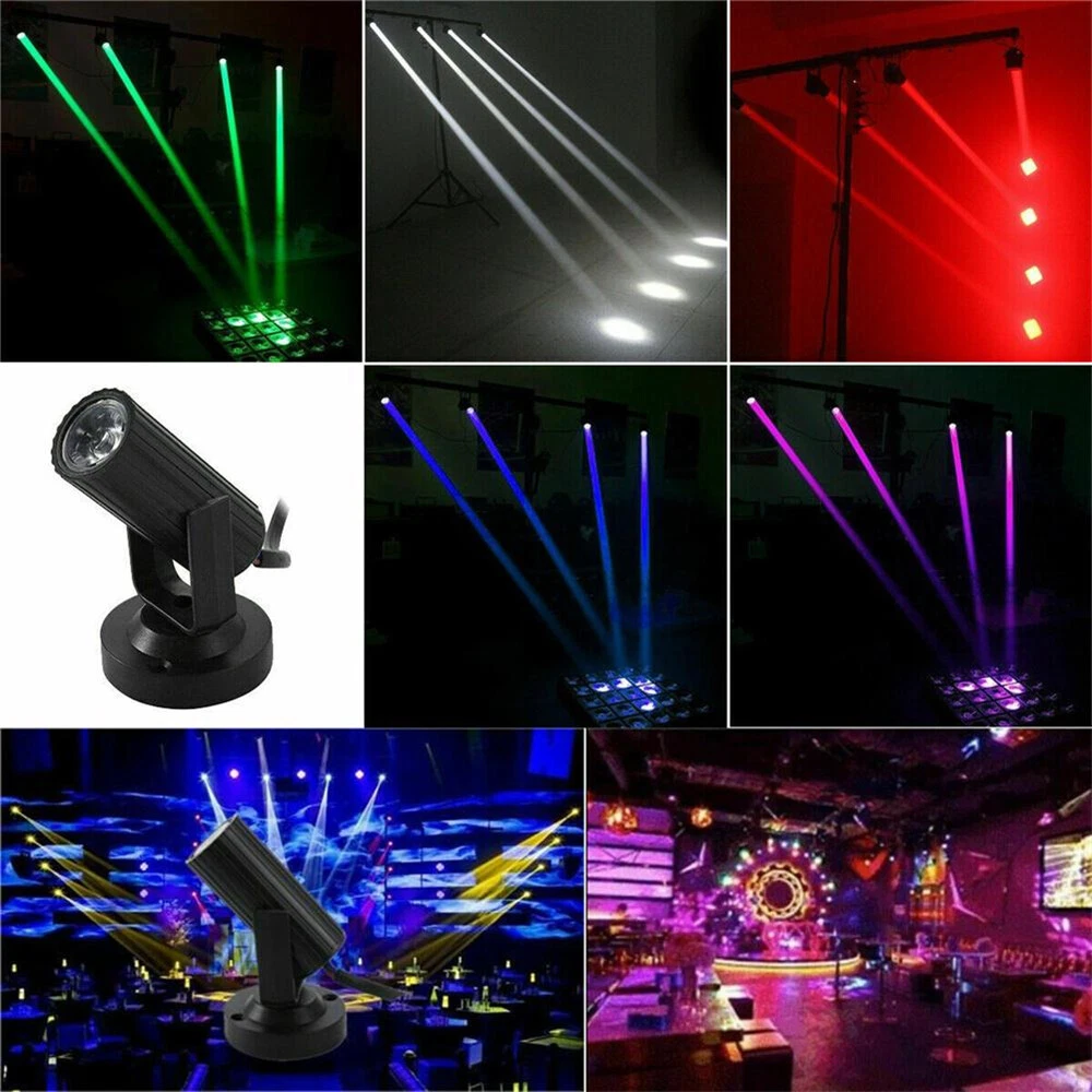 Mini LED Stage Lighting Spotlight Beam Pinspot Light DJ Disco Party Wedding NEW