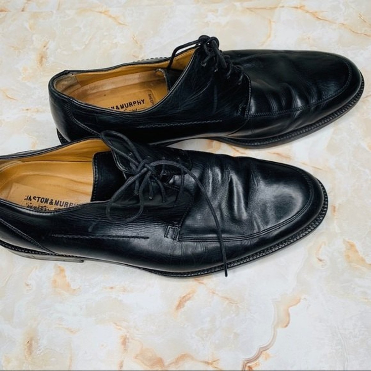 JOHNSTON & MURPHY BLACK SIGNATURE LACE LEATHER DRESS SHOE 8.5 Amazon.com | Johnston & Murphy Men main image 2
