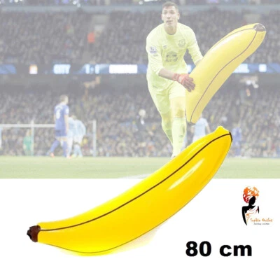 SOPHIE OUTLET LARGE INFLATABLE REUSABLE BANANA BlowUp Hawaiian Tropical Kids Fruits Party 80cm