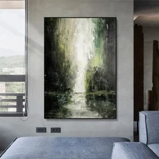 Abstract Waterfall Landscape Oil Painting Hand Painted Canvas Painting On canvas