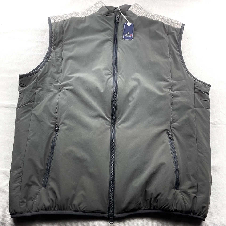 Johnnie-O Performance Full Zip Vest Charcoal Gray Large $228 - Image 4 of 4
