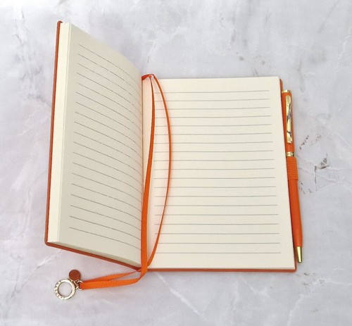 CACHAREL Notebook Bright Orange 132 Pages 15 x 11cm White Lined Page MRRP £33 - Picture 8 of 10