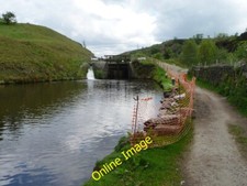 Photo 6x4 Safety fencing below Winterbutlee Lock, Rochdale Canal Knowl Wo c2014