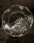 PEG Candle HOLDER Votive Clear Glass Vintage HOMCO RUFFLED RIM — photo 4