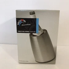 Vacu Vin Prestige Wine Cooler Stainless Steel Rapid Ice Innovations NEW In Box