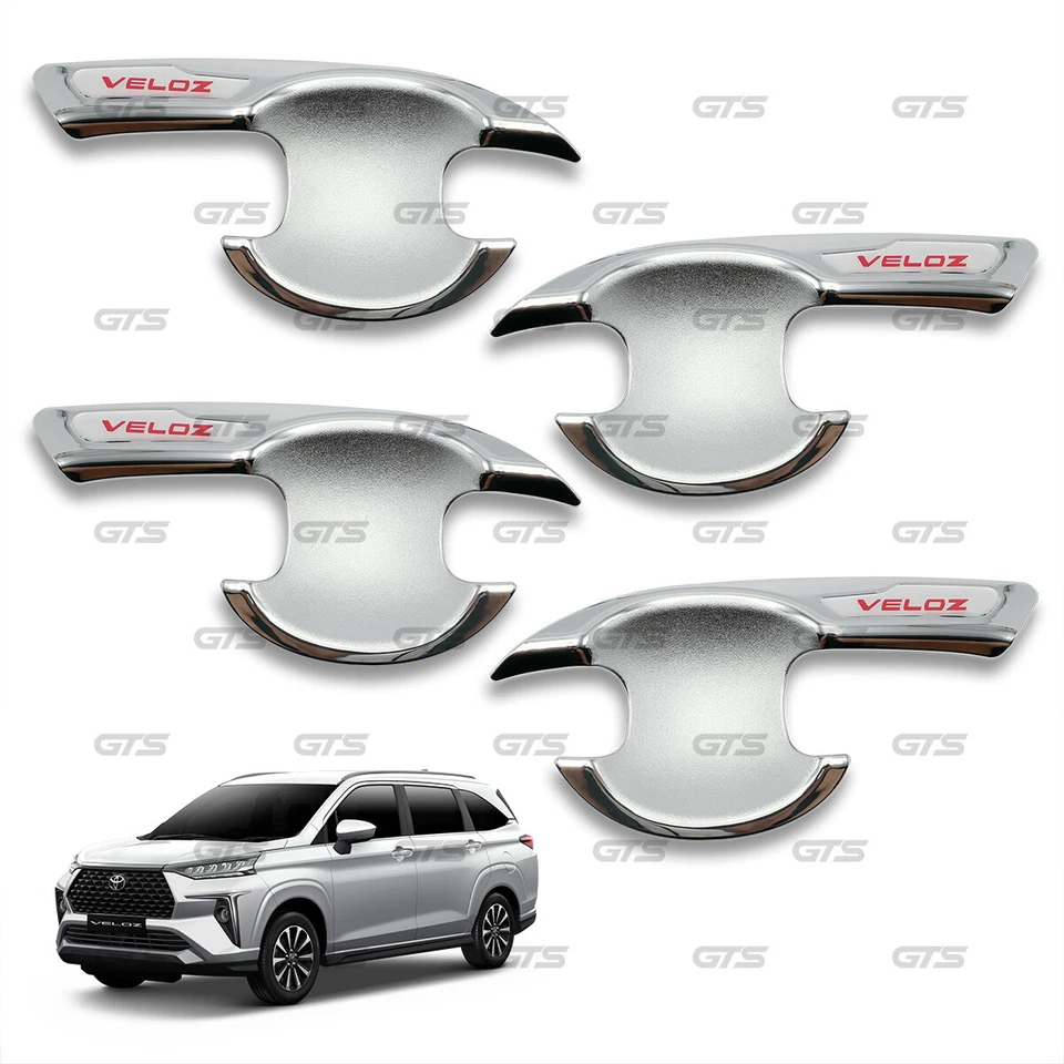 Fits Toyota Avanza Veloz SUV 2022 - 24 Chrome 4Dr Bowl Insert Handle Cover - Image 2 of 4