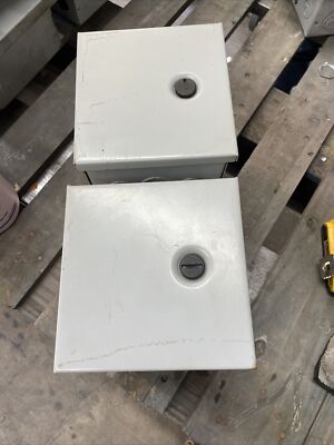 1 - Hoffman Pulll Box Hinged Cover Gray Steel 6'' x 6'' x 4'' AHE6X6X4