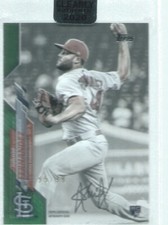 JUNIOR FERNANDEZ 2020 TOPPS CLEARLY AUTHENTIC ON CARD AUTO GREEN RC #D 95/99