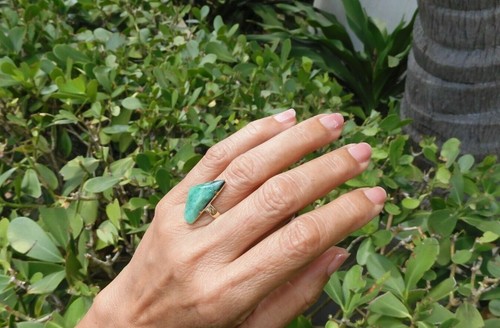 Colombian Cabochon Emerald 8.65 Carats 18K Yellow Gold Ring Size 8 US Muzo Mines - Picture 8 of 12