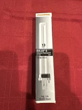 New Sylvania Dulux S 13W Compact Fluorescent Bulb 21136 - CF13DS/827/ECO