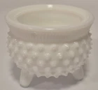 Vintage 1950’s Fenton Hobnail Milk Glass Small Votive Vase Candle Holder ￼2.5”