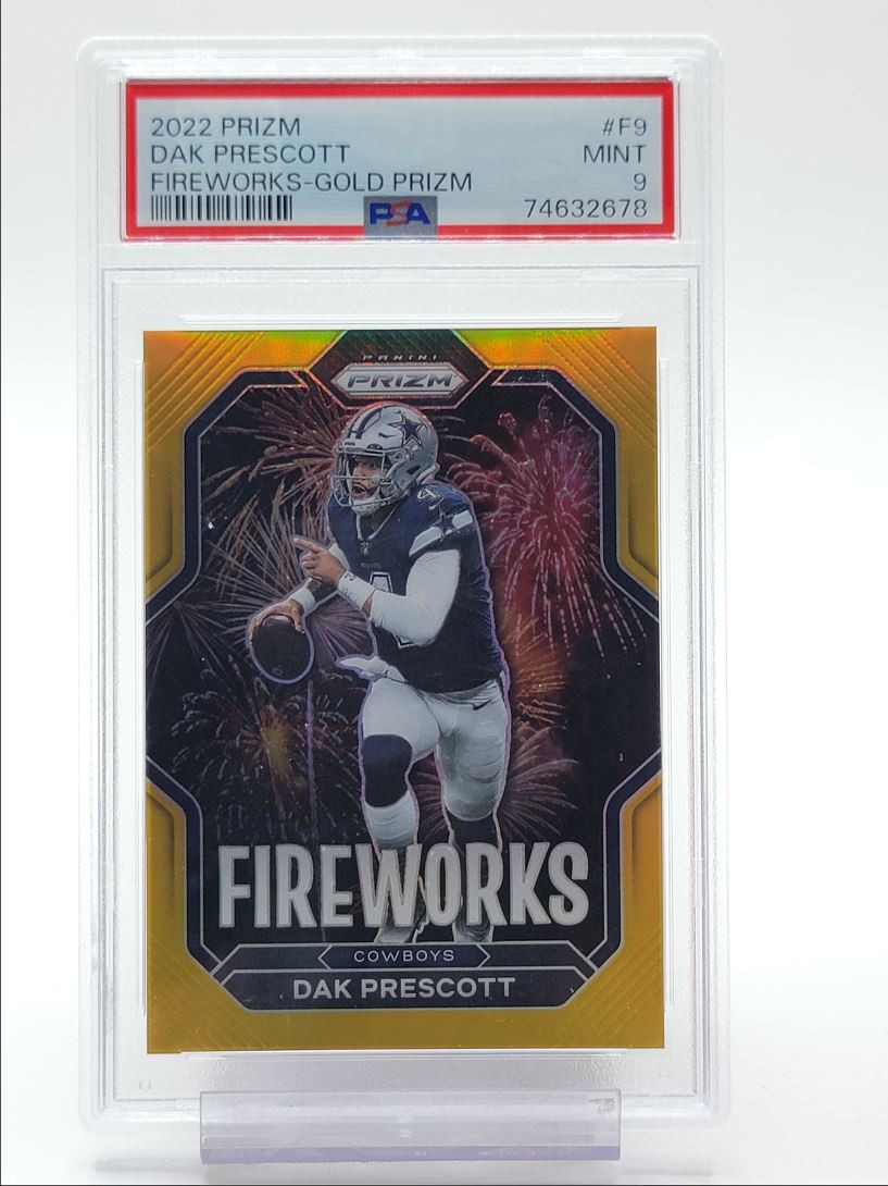DAK PRESCOTT 2022 PANINI PRIZM FIREWORKS GOLD PRIZM MINT /10 9 9 Q0234