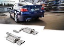  Edelstahl Duplex Sportauspuff BMW 5er E60 M5 Limousine je 2x115x85mm oval