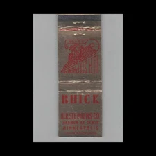 Matchbook Cover Buick Dealer W.R. Stephens Co. Minneapolis MN