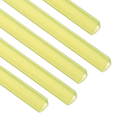 10Pcs 13x15mm Binding Bars, 120 Sheets Capacity, Transparent Yellow