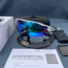 Oakley Radar EV Patn OO9208 Sunglasses Transparent & Blue Polarized Lenses
