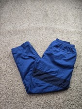 Vintage Nike Track Pants Mens Large Blue Windbreaker Straight Leg Baggy Y2K