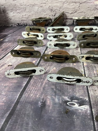 38 Stück - Antike Fensterflügel Gewicht Rollenrollen 4,5" x 1 1/8" -- 2" Räder - Bild 15 von 17
