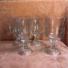 4 Vintage Anchor Hocking Savannah Wine / Water Goblets