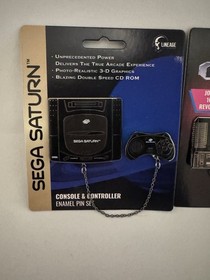 Set Of 3 Sega Console & Controller Enamel Pin Sets Genesis Saturn Dreamcast