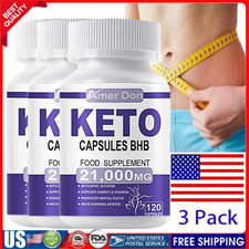 Keto BHB Capsules Weight Loss Diet Pills Fat Burner Detox Dietary Supplement 360