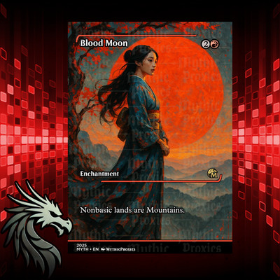 Blood Moon Japanese Showcase High Quality Altered Art Custom Proxy Playtest Card
