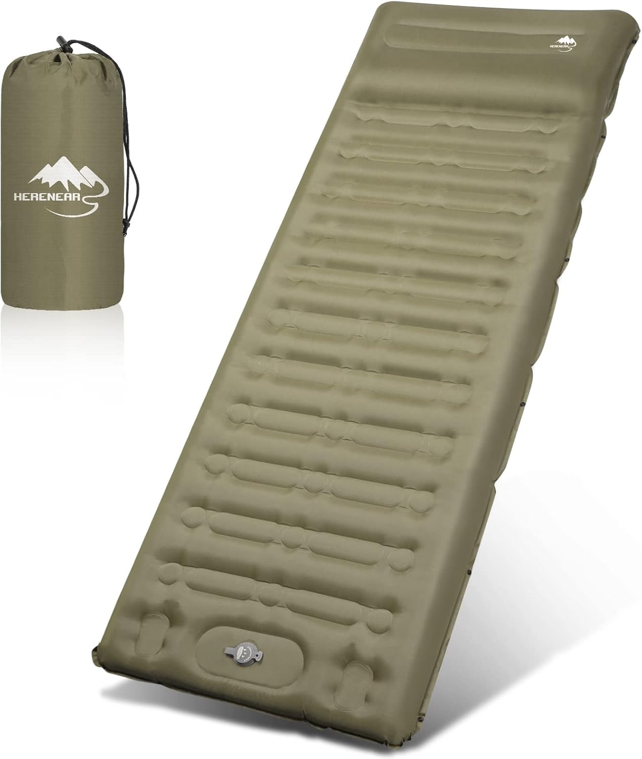 Esterilla Camping Autoinflable, Colchoneta De Camping Con Almohada, Impermeable,