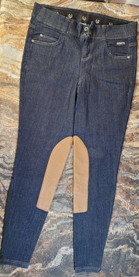 Kerrits Stretch Denim Knee Patch Riding Breech Size M