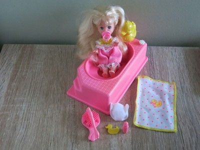 Mattel 1994 Kelly Bathtime Fun Badewanne mit Zubehör - 9 Teile