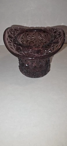 Fenton Amethyst Daisy And Button 2.5 Inch Toothpick Holder