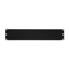 Royal Racks 2U Blank Rack Panel 19" Black Steel Cover Plate