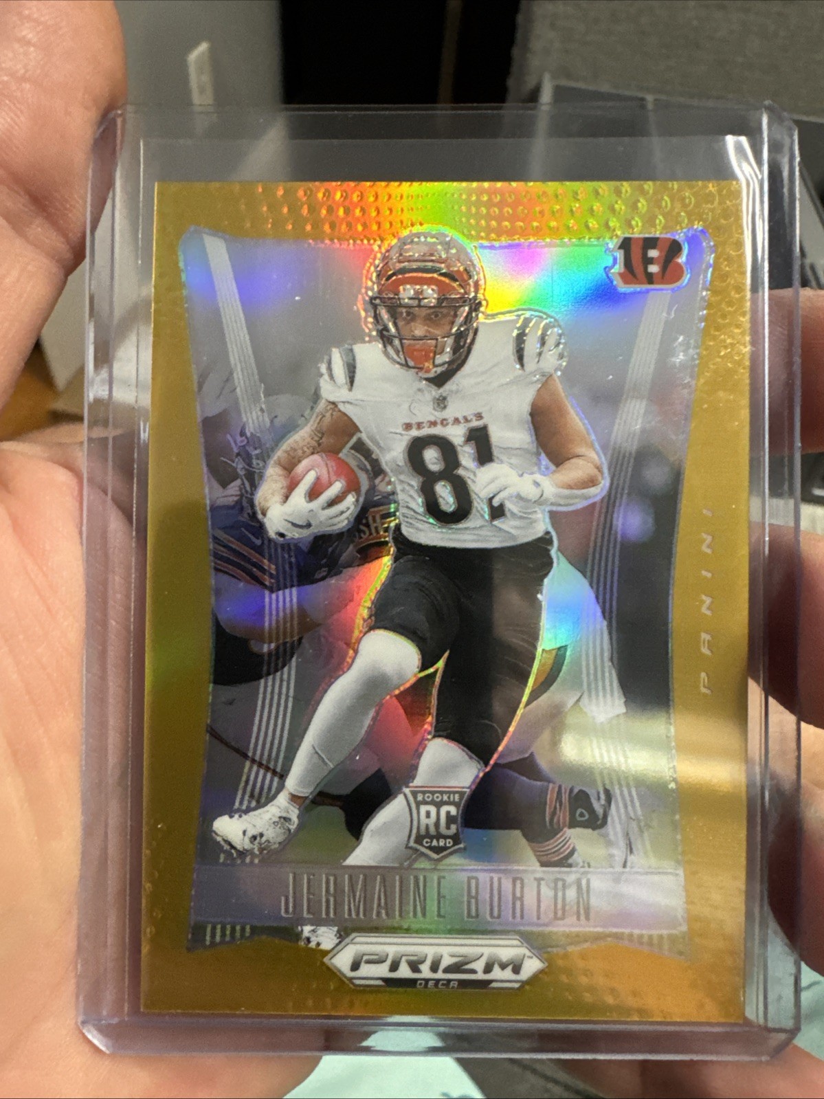 2024-25 Panini Prizm Deca Jermaine Burton #63 10/10 Gold Prizm