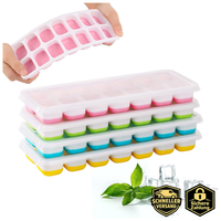 EiswüRfelform Silikon 56-Fach Mit Deckel Bpa-Frei Stapelbar FüR Cocktails