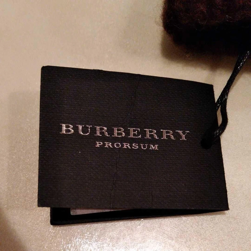 Gorro Burberry Prorsum 100 % tejido cachemir hecho en Italia púrpura camel nuevo Foto 3 de 4