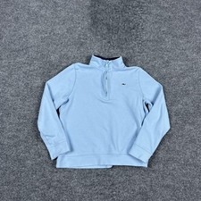 Vineyard Vines Sweatshirt Kids Small Blue 1/4 Zip Pullover Whale Logo Cotton