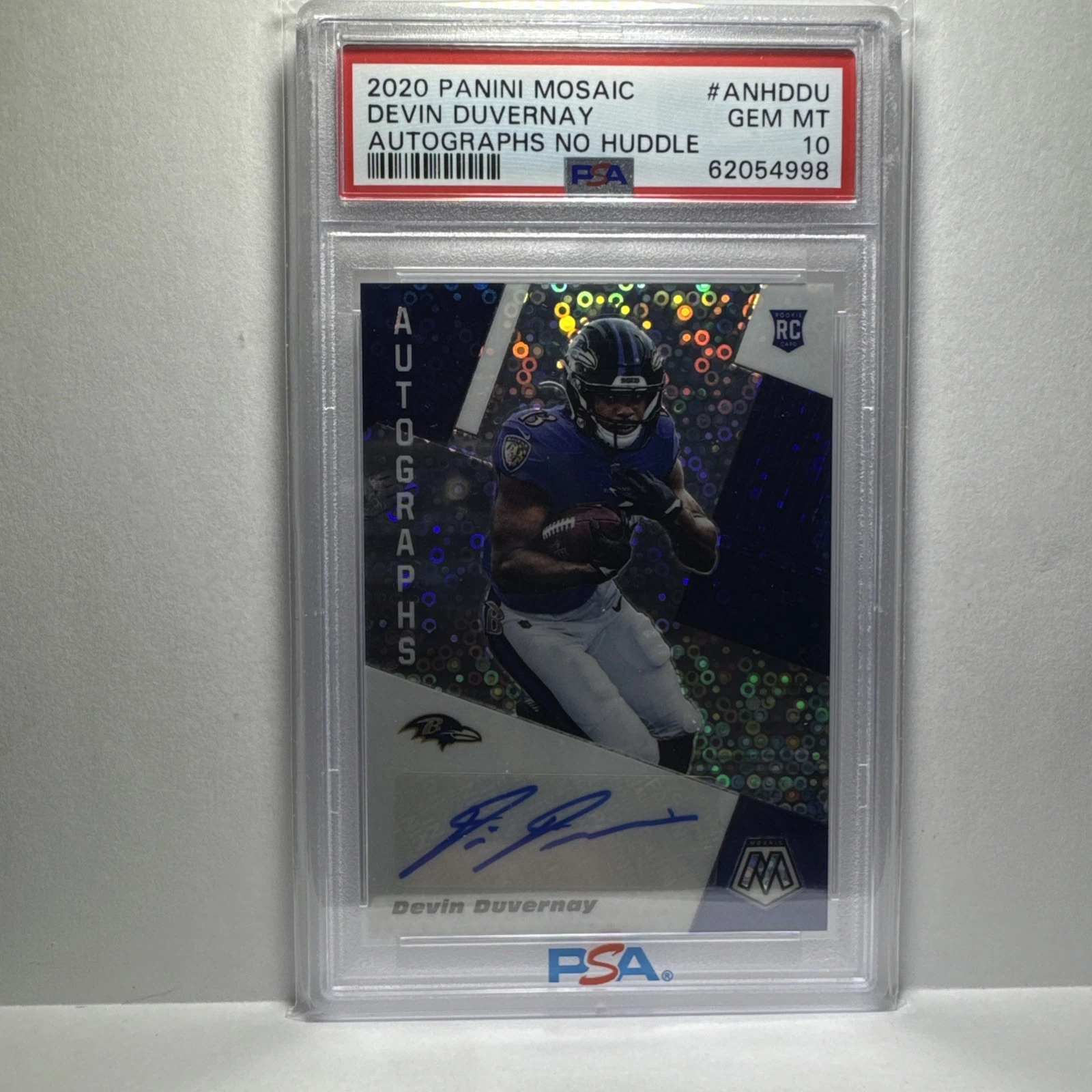 Devin Duvernay Panini Mosaic Autographs No Huddle #ANHDDU Base