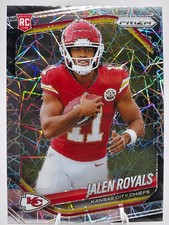2025 Panini Prizm Jalen Royals Lazer Prizm #341 RC Kansas City Chiefs
