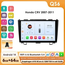 CarPlay For Honda CR-V 2007 -2011 Car GPS Radio BT5.4 Android 14 DSP SWC 6+64GB