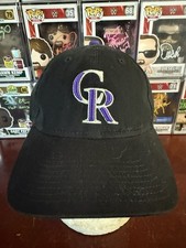 Colorado Rockies New Era 9twenty Strapback Dad Hat / Cap - Black