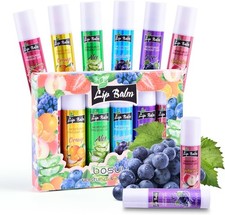 Fruit flavor lip balm,6 pack Natural Soft chapstick All-Day Moisturizer with Vi