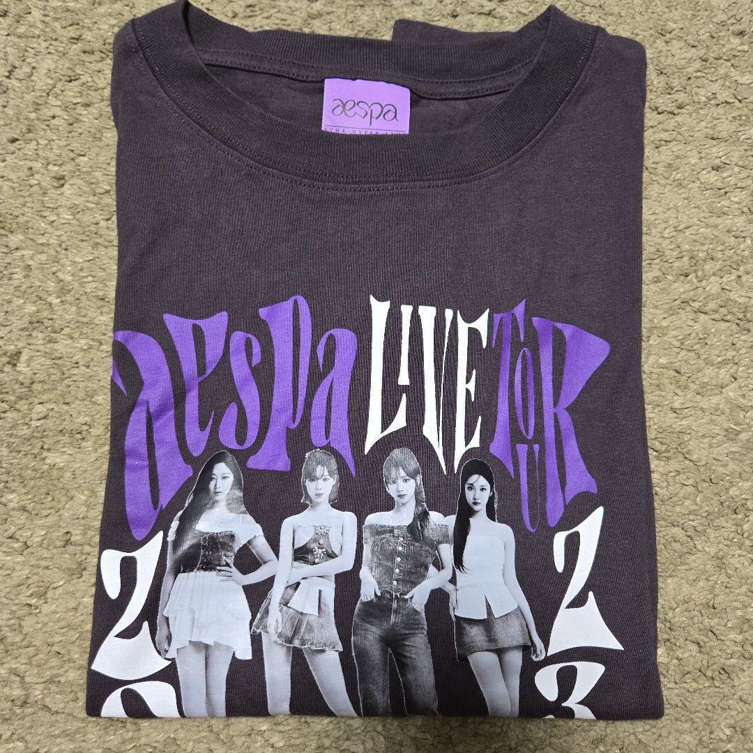 aespa エスパ 公式 ライブ グッズ Tシャツ L 東京ドーム限定　美品 Amazon.co.jp: AESPA Tシャツ 応援服 Armageddon supernova