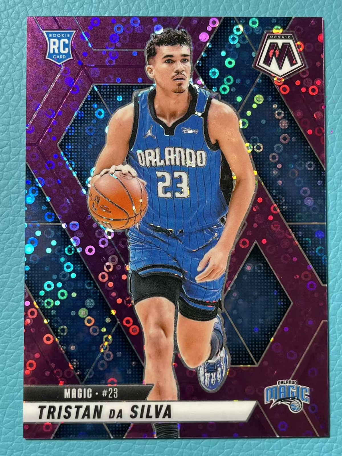 Tristan Da Silva 2024-25 Panini Mosaic 07/50 Purple Disco RC Fast Break #230