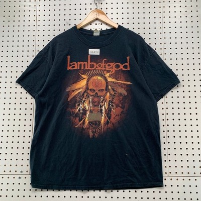 Lamb Of God T Shirt Mens XL Black Heavy Metal Rock Skull Goth TEE
