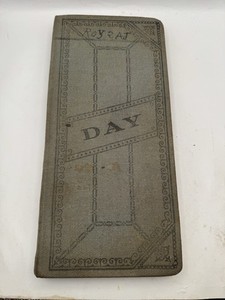 Antique 1950s Ledger  Day Book Notebook Vintage Around 252 Pages / 96 Used
