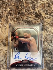 2011 Topps Finest UFC Chris Weidman Auto 1st Auto Anderson Silva Career Killer!