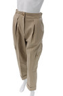 Trina Turk Unisex Cargo Cropped Pants Beige Cotton Button Size 2 — photo 2