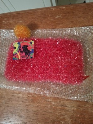 Lucky Wang New York 1990s New Old Stock red Cosmetic bag