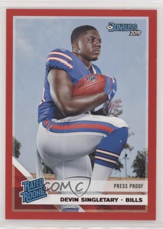 2019 Panini Donruss Rated Rookie Press Proof Red Devin Singletary #328 2r7
