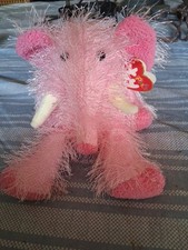 Ty Punkies 6"  PIPSQUEAK  pink Elephant  RARE  HTF  MWMT  2002 shaggy